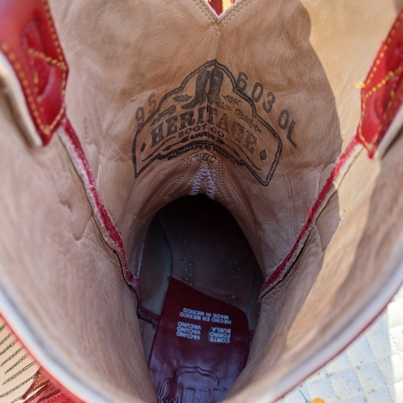 Heritage Boot Company Mariposa Peewee Cowboy Boots, Ladies Size 9.5 - Picture 13 of 14